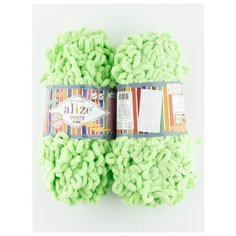 Пряжа Puffy Fine 100 гр. 14м., (2 мотка), ALIZE, 516 пастельно-зелёный
