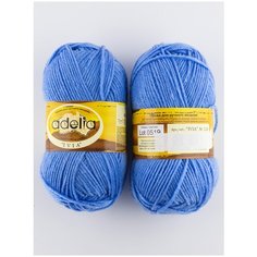 Пряжа IVIA 150м., 62.5г., 2 мотка, ADELIA, №124 т.голубой