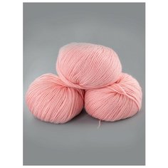 Пряжа "Детский каприз тёплый" 50г, 125м (3 мотка)., Пехорский текстиль, 1129-Нежная роза Пехорка