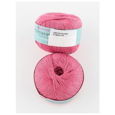 Пряжа "Цветное кружево" 50г, 475 м (2 мотка)., ПЕХОРКА, 21-Брусника