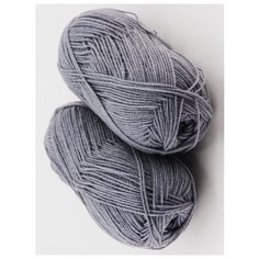 Пряжа "TINA" 100г, 308м (2 мотка), ADELIA, №104 св.серый