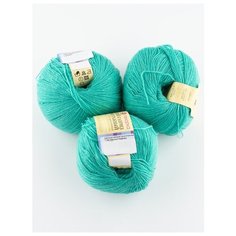 Пряжа "Детский каприз трикотажный" 50 г, 400м (3 мотка), Пехорка, 1130-Мятный леденец