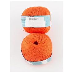 Пряжа "Цветное кружево" 50г, 475 м (2 мотка)., ПЕХОРКА, 396-Настурция