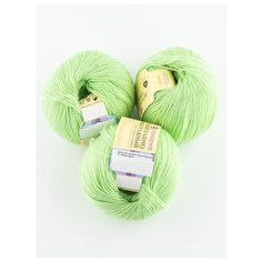 Пряжа "Детский каприз трикотажный" 50 г, 400м (3 мотка), Пехорка, 41-Салатовый