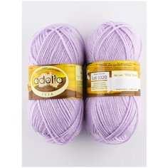 Пряжа IVIA 150м., 62.5г., 2 мотка, ADELIA, №119 бл.сиреневый