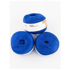 Пряжа "Ажурная" 50г., 280м (3 мотка)., Пехорский текстиль, 26-Василек Пехорка