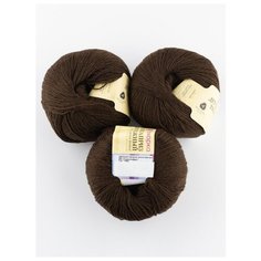 Пряжа "Детский каприз трикотажный" 50 г, 400м (3 мотка), Пехорка, 251-Коричневый