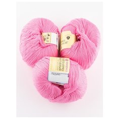 Пряжа "Детский каприз трикотажный" 50 г, 400м (3 мотка), Пехорка, 11-Яр. Розовый