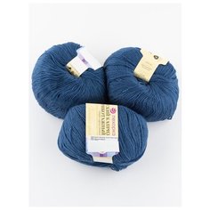 Пряжа "Детский каприз трикотажный" 50 г, 400м (3 мотка), Пехорка, 255-Джинсовый