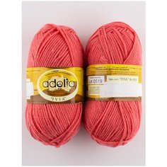 Пряжа IVIA 150м., 62.5г., 2 мотка, ADELIA, №010 св.красный