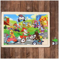 Пазл Лесная мастерская Мульт, "Школьные будни", 40 элементов (1205623)