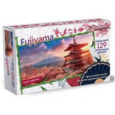 Пазл Нескучные игры фигурный, деревянный, "Travel collection", Фудзияма, Япония, 129 деталей (8275)