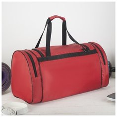 Сумка спортивная AMeN отдел на молнии, 3 наружных кармана, красный Amen.