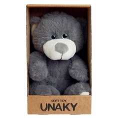 Мягкая игрушка Unaky Soft Toy "Медвежонок Сильвестр", цвет серый, 20 см