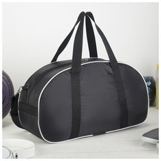 Сумка спортивная AMeN отдел на молнии, наружный карман, длинный ремень, черный Amen.