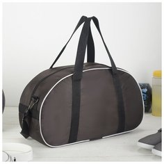 Сумка спортивная AMeN отдел на молнии, наружный карман, длинный ремень, коричневый Amen.