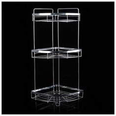 Полка угловая Доляна 3-х ярусная, разборная, 32,5*24,2*58 см (3557241)