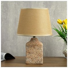 Лампа настольная Risalux E14, 40 Вт, бежевый, 20*20*31,5 см