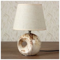 Лампа настольная Risalux керамика, E14, 40 Вт, 220 В, "Песчаное время", под мрамор, 30*19,5*19,5 см