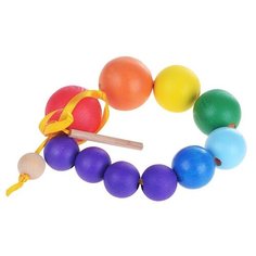 Шнуровка Деревянные игрушки Гусеница бусы (ДИ637)