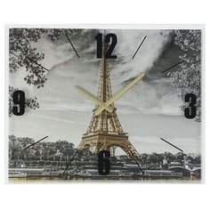 Часы настенные Сюжет серия: Город, "Эйфелева башня, Париж", 40*50 см