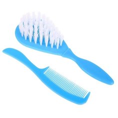 Набор детских расчесок Крошка Я Расческа, массажная щетка, "Самый лучший", от 0 месяцев, голубой