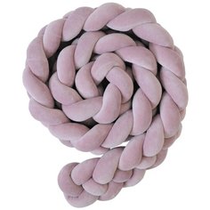 Бортик для детской кровати "Коса", Childrens-Textiles, хлопковый велюр, 2.3 м, цвет - лиловый