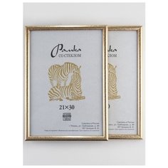 Рамка пластиковая 21х30, 2шт., Зебра, 509 пудровый, светло-золотистый