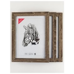 Рамка МДФ 15х21, 3шт., Зебра, 104 серый, белый