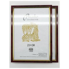 Рамка пластиковая 21х30, 2шт., Зебра, 202 красно-коричневый