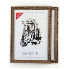 Рамка МДФ 21х30, 2шт., Зебра, 104 серый, белый