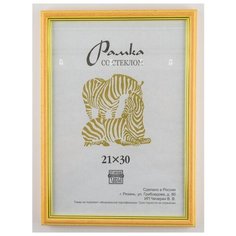Рамка пластиковая 21Х30, Зебра, 103 золотистый, бежевый