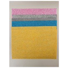 Фетр глиттерный 1,4мм 20х30см. ( 8 листов), FLT-GL1, IDEAL, ассорти