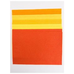 Фетр листовой мягкий 1мм 20х30см (10 листов), FLT-SA11, IDEAL, желтый