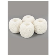 Пряжа "Пион" 50 г, 200м (4 мотка), ПНК им. Кирова, №0102 молочный