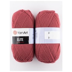Пряжа "ELITE" 100г, 300м (2 мотка), YarnArt, 219 брусничный
