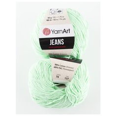 Пряжа "Jeans" 50г, 160м (2 мотка), YarnArt, 79 мятный