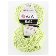 Пряжа "Jeans" 50г, 160м (2 мотка), YarnArt, 11 фисташка