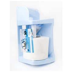 Полка для туалета Mira, 16-23с, Berossi, светло-голубой, снежно-белый