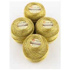 Пряжа "Camellia" 20г, 190м (4 мотка), YarnArt, 2442 золото