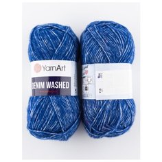 Пряжа "Denim Washed" 50г, 130м (2 мотка), YarnArt, 923 темно-синий