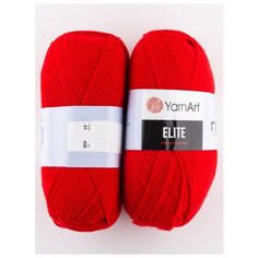 Пряжа "ELITE" 100г, 300м (2 мотка), YarnArt, 41 красный