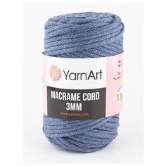 Пряжа "Macrame Cord 3mm" 250г, 85м (1 моток), YarnArt, 761 темно-синий