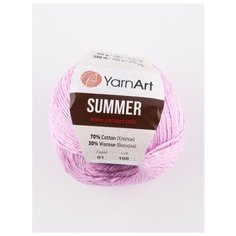 Пряжа "Summer" 100г, 350м (1 моток), YarnArt, 1 розовый