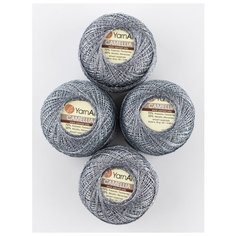 Пряжа "Camellia" 20г, 190м (4 мотка), YarnArt, 424 серый, серебро