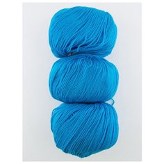 Пряжа "Детский каприз Fit" 50г, 225м (3 мотка)., ПЕХОРКА, 583-Бирюза