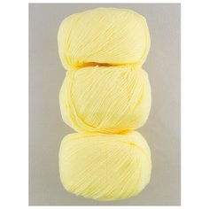 Пряжа "Детский каприз Fit" 50г, 225м (3 мотка)., ПЕХОРКА, 53-светло-желтый