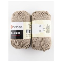 Пряжа "Macrame" 90гр, 130м (2 мотка), YarnArt, 156 бежевый