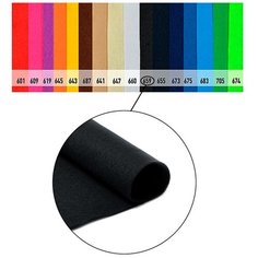 Фетр мягкий IDEAL в рулоне, 1 мм, 100 см, 5 м, цвет 659, черный (TBY.FTL-S2.659.5)
