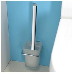 Ершик APOLLO настенный, стекло матовое с держателем, хром, Sapho